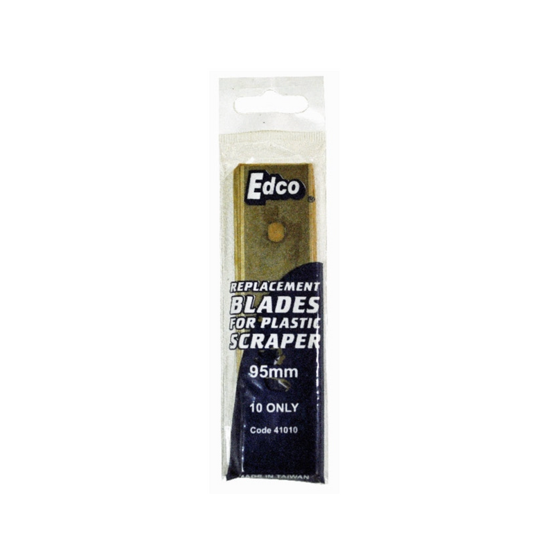 41010 EDCO REPLACEMENT BLADES FOR PLASTIC SCRAPER 95 MM 10PK (12 PKT OF 10 / CTN)