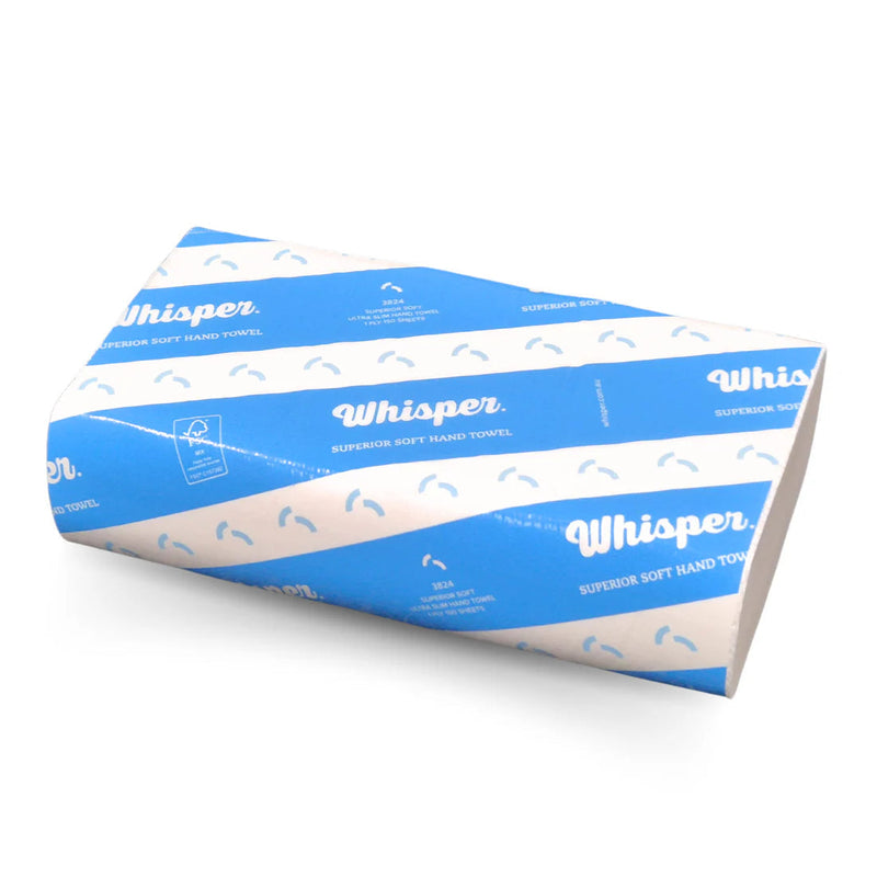 3824 WHISPER SUPERIOR SOFT ULTRA TOWEL  TAD 23 X 24CM 2160/CTN