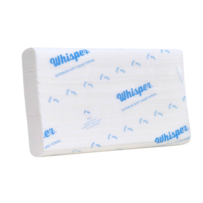 3821 WHISPER SUPERIOR SOFT COMPACT HAND TOWEL  TAD 19 X 25CM 2160 SH/CTN